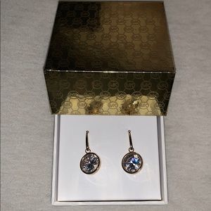 Michael Kors Gold Brilliance Crystal Drop Earrings